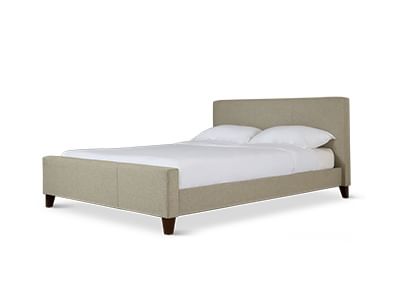 Caro Oatmeal Fabric Double Bed