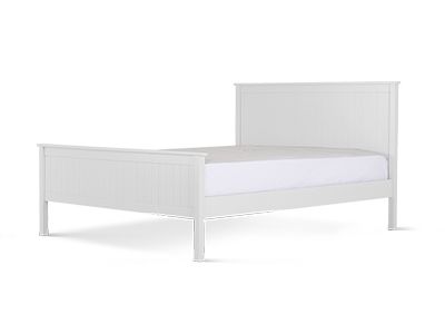 Dorset White Wooden Double Bed