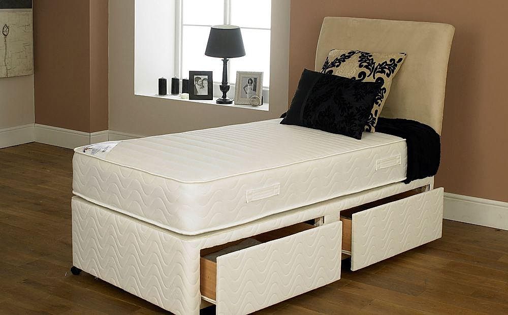 Supreme Vasco Small Double Memory Foam 4 Drawer Divan Bed Medium