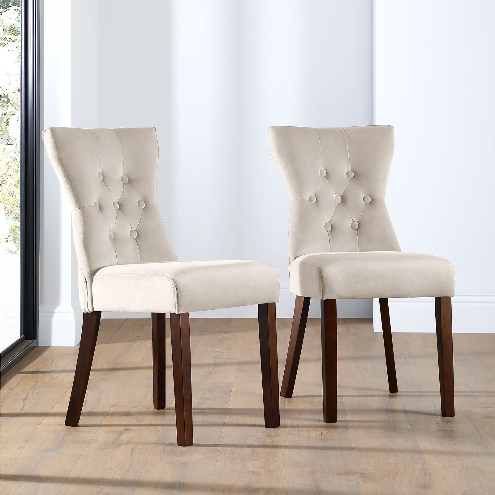 Deep Button Back Luxury Quality Set of 2/4/6/8 Dining Chairs 3 Colours 