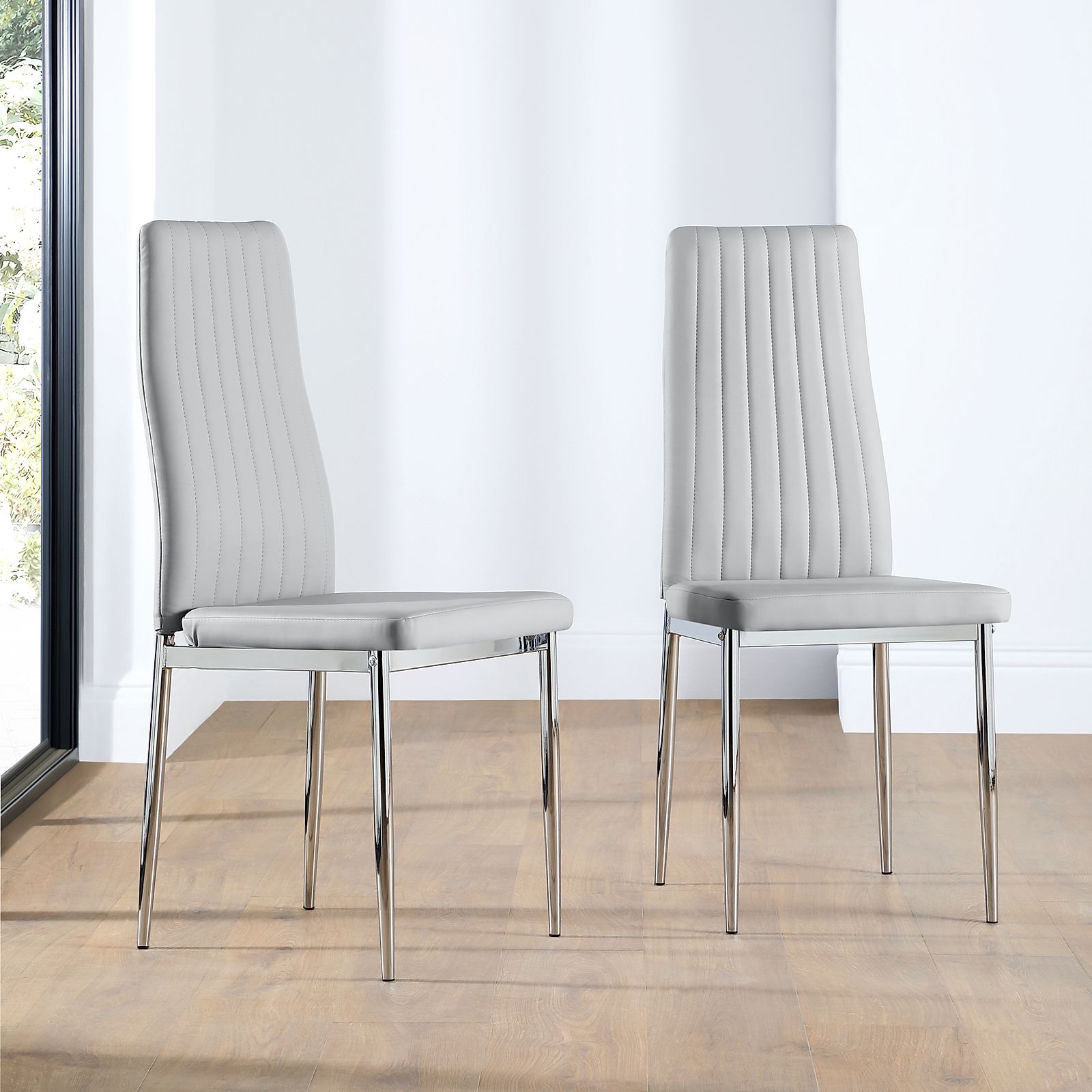 Leather And Chrome Dining Chairs