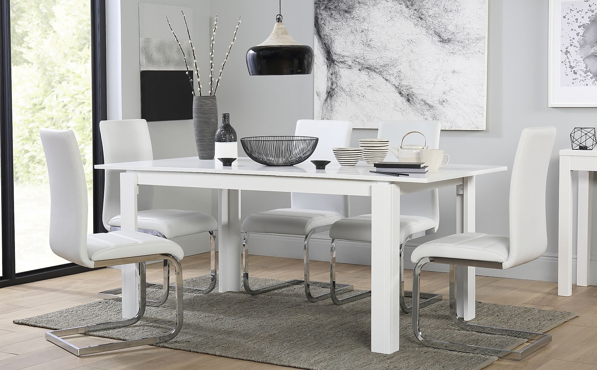 cheap white dining room table