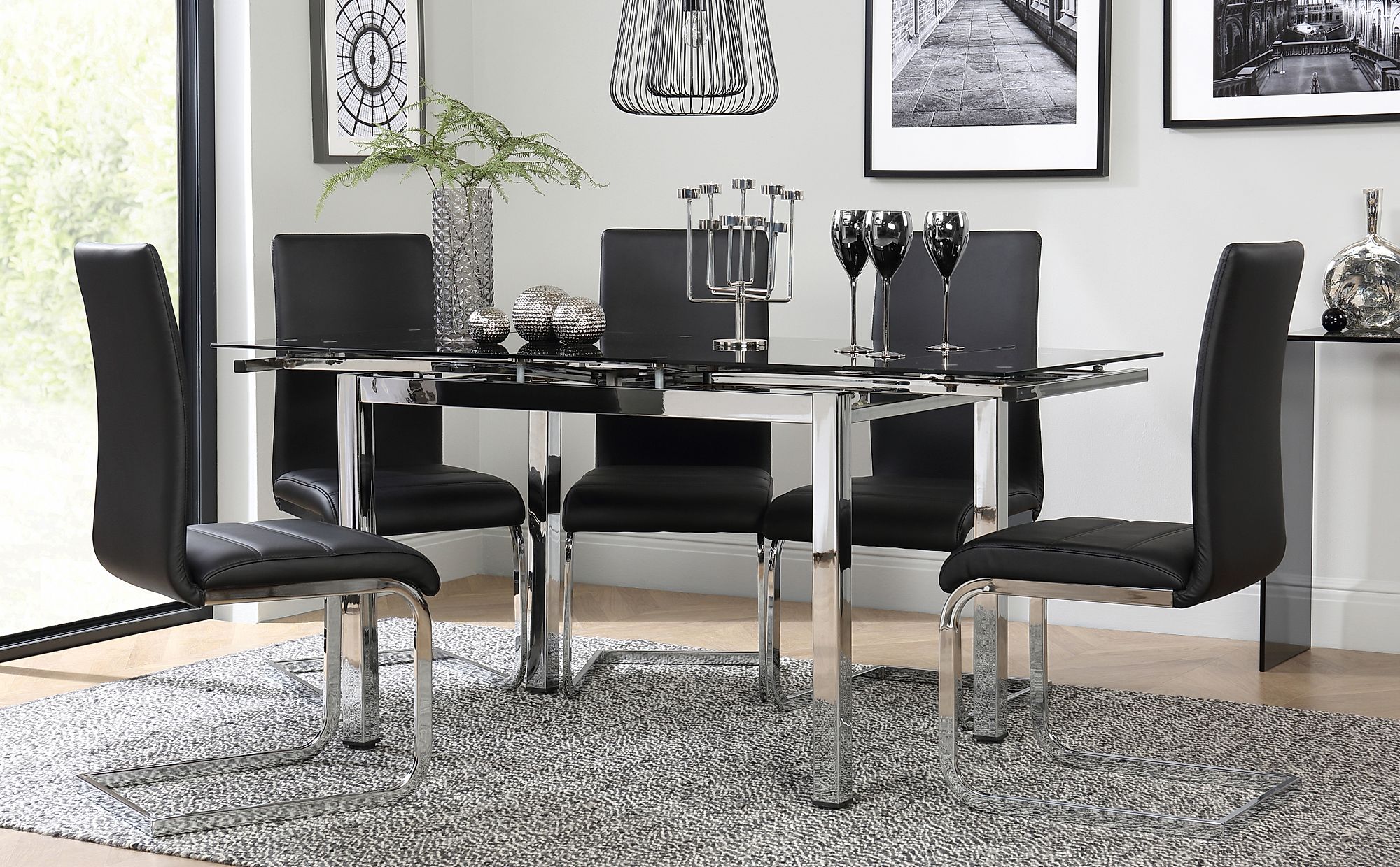 Black Glass Dining Room Tables Uk