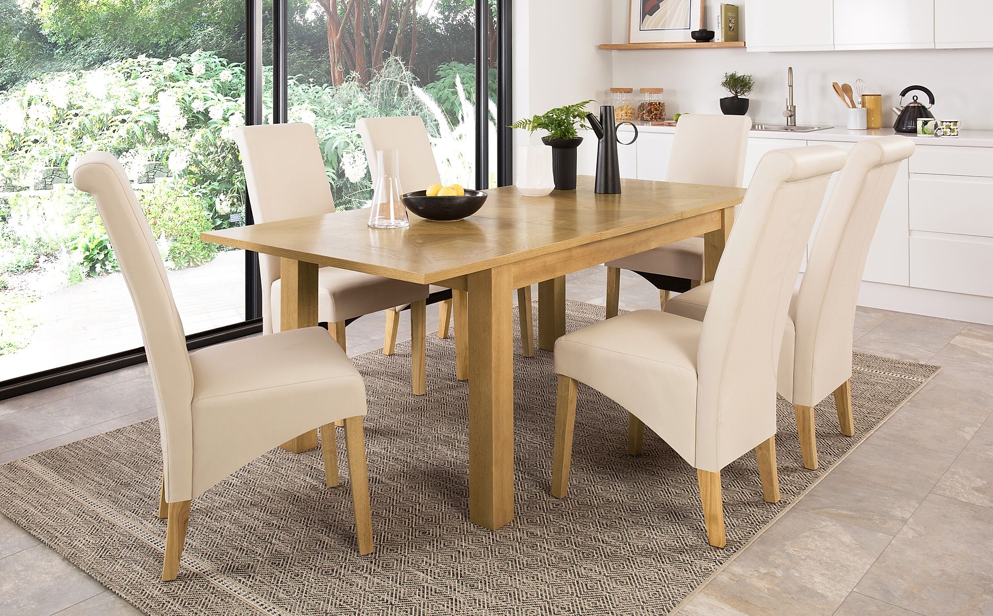 Cream Dining Room Table And Chairs