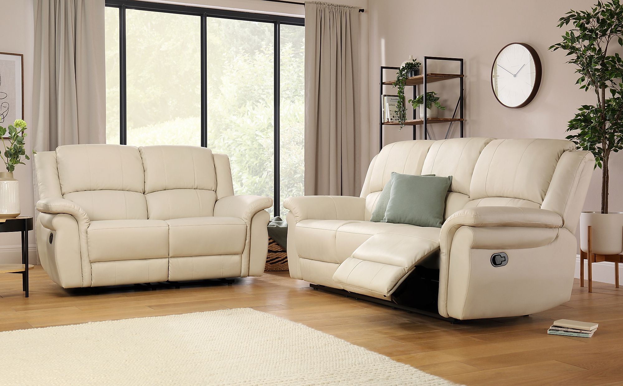 leather recliner sofa set 3+2