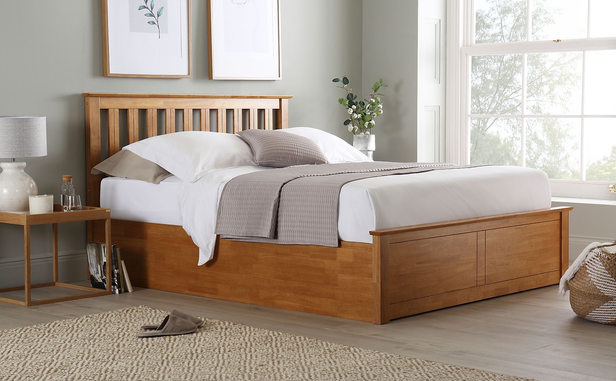 king size ottoman beds with memory foam mattress