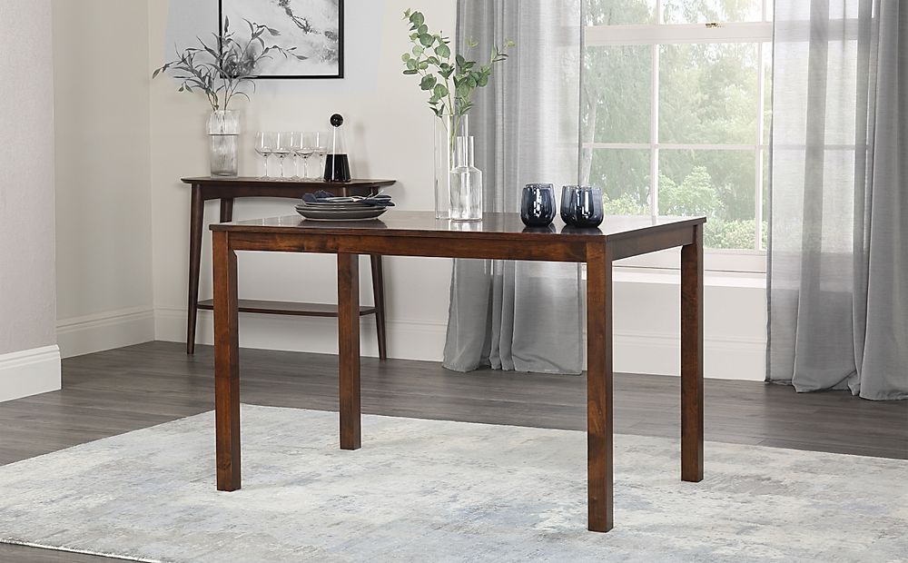 Milton Dining Table, 120cm, Dark Solid Hardwood