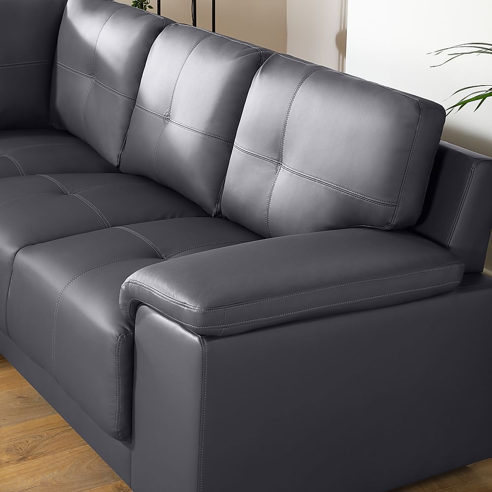 Kansas Corner Sofa Grey Premium Faux Leather Only 1199.99