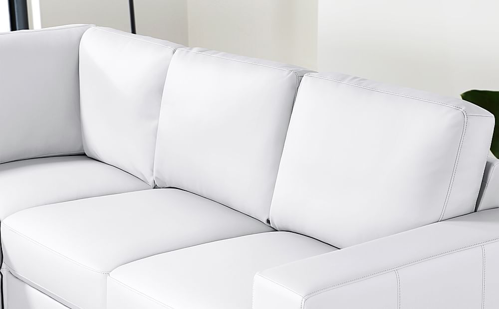 Baltimore Corner Sofa White Premium Faux Leather Only 1099.99