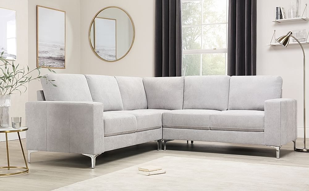 Baltimore Corner Sofa Dove Grey Classic Plush Fabric Only