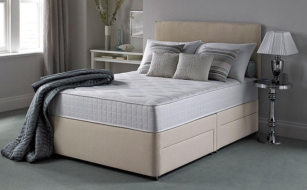 double divan bed with drawers and mattress