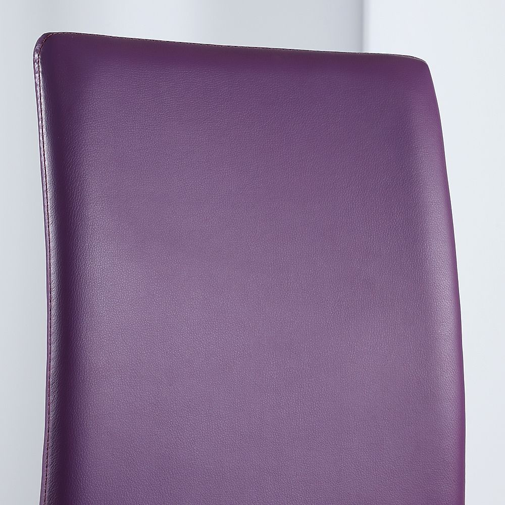 Perth Purple Leather Dining Chair, Purple Leather Chairs