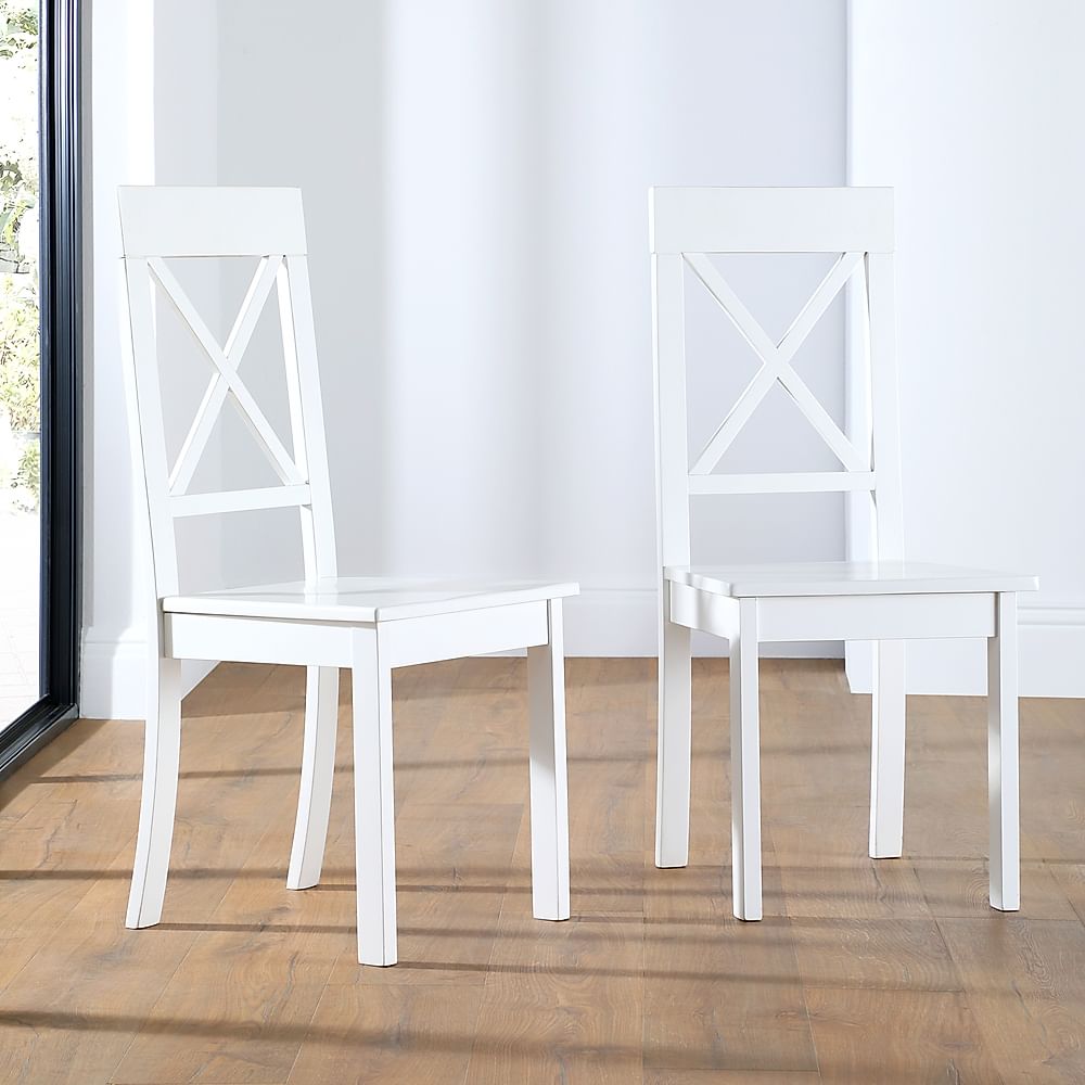 Kendal Dining Chair, White Solid Hardwood