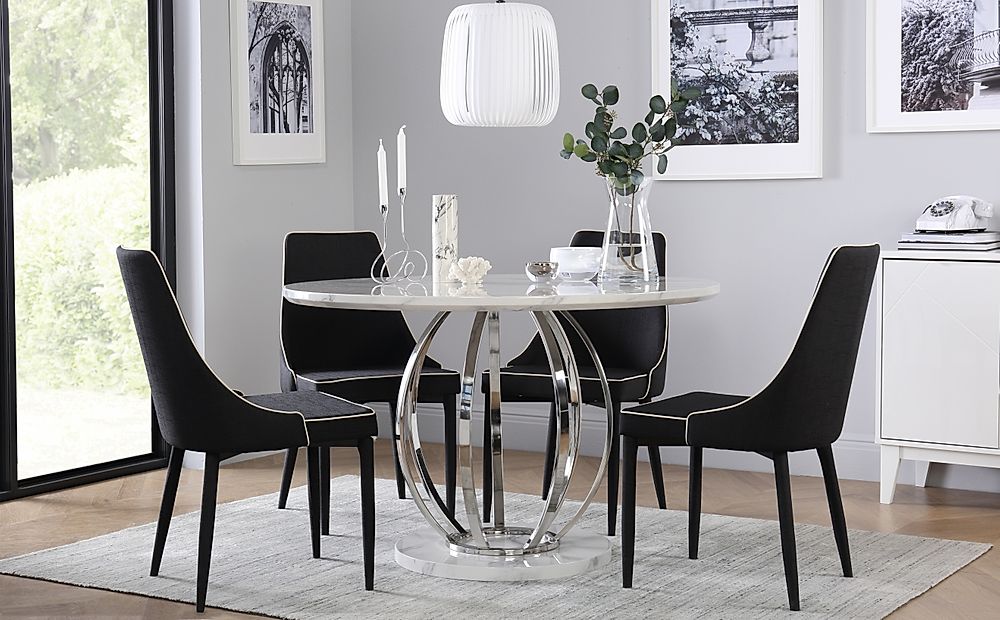 Black And White Dining Table