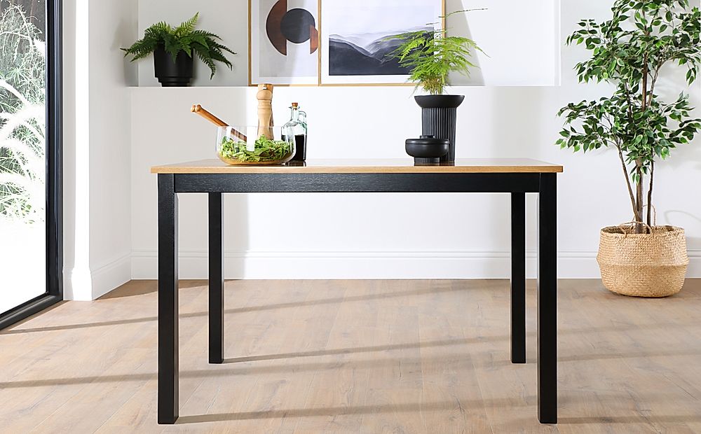 Desk black shop legs wood top