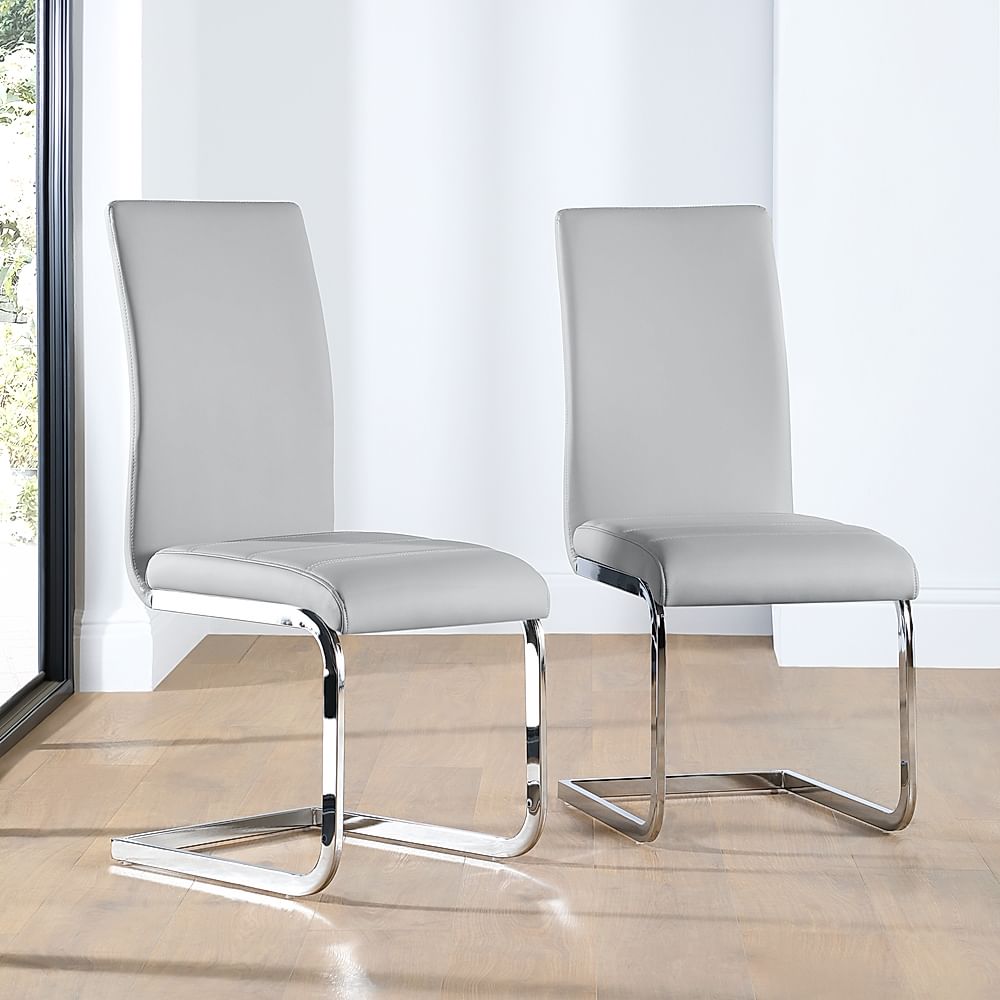 Cream dining chairs with chrome legs deals