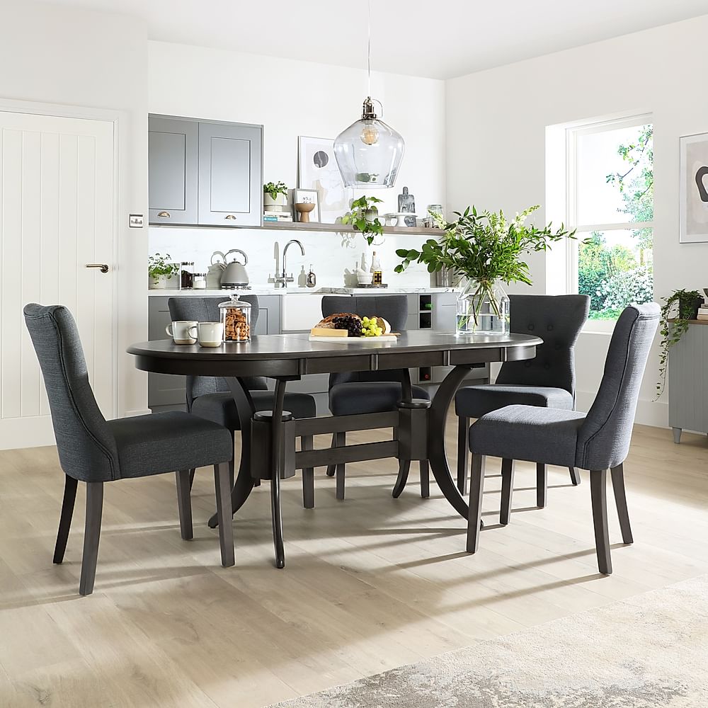 Oval dining shop table for 4