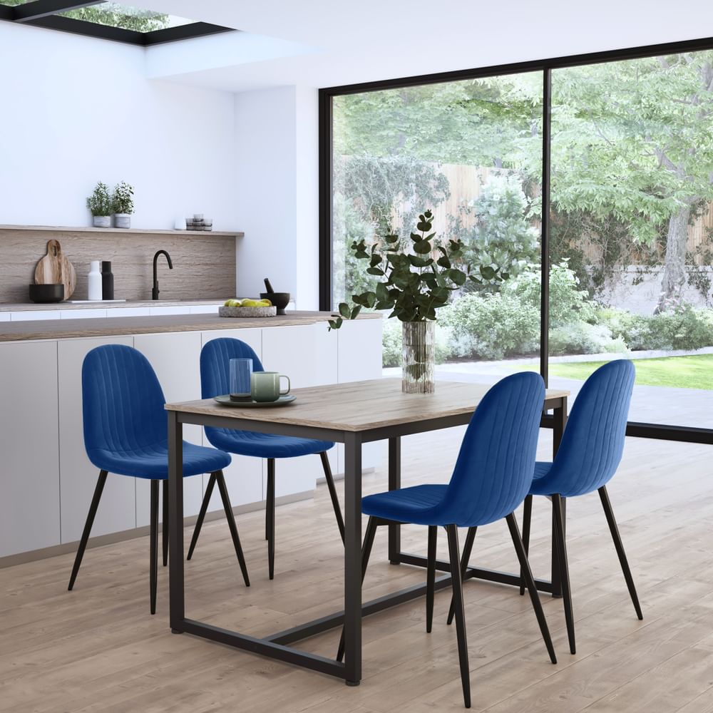Oak effect table and chairs cheap