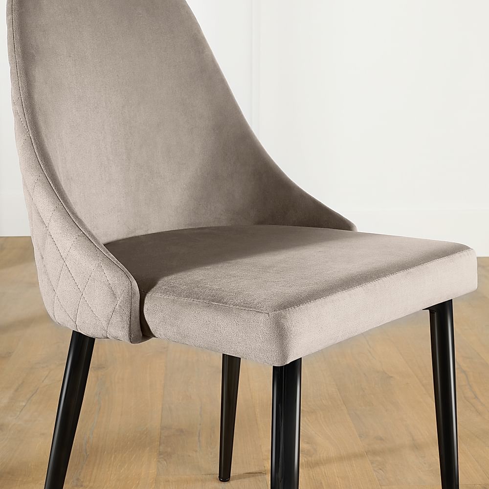 Orbit Round Dining Table 4 Ricco Dining Chairs Grey Marble