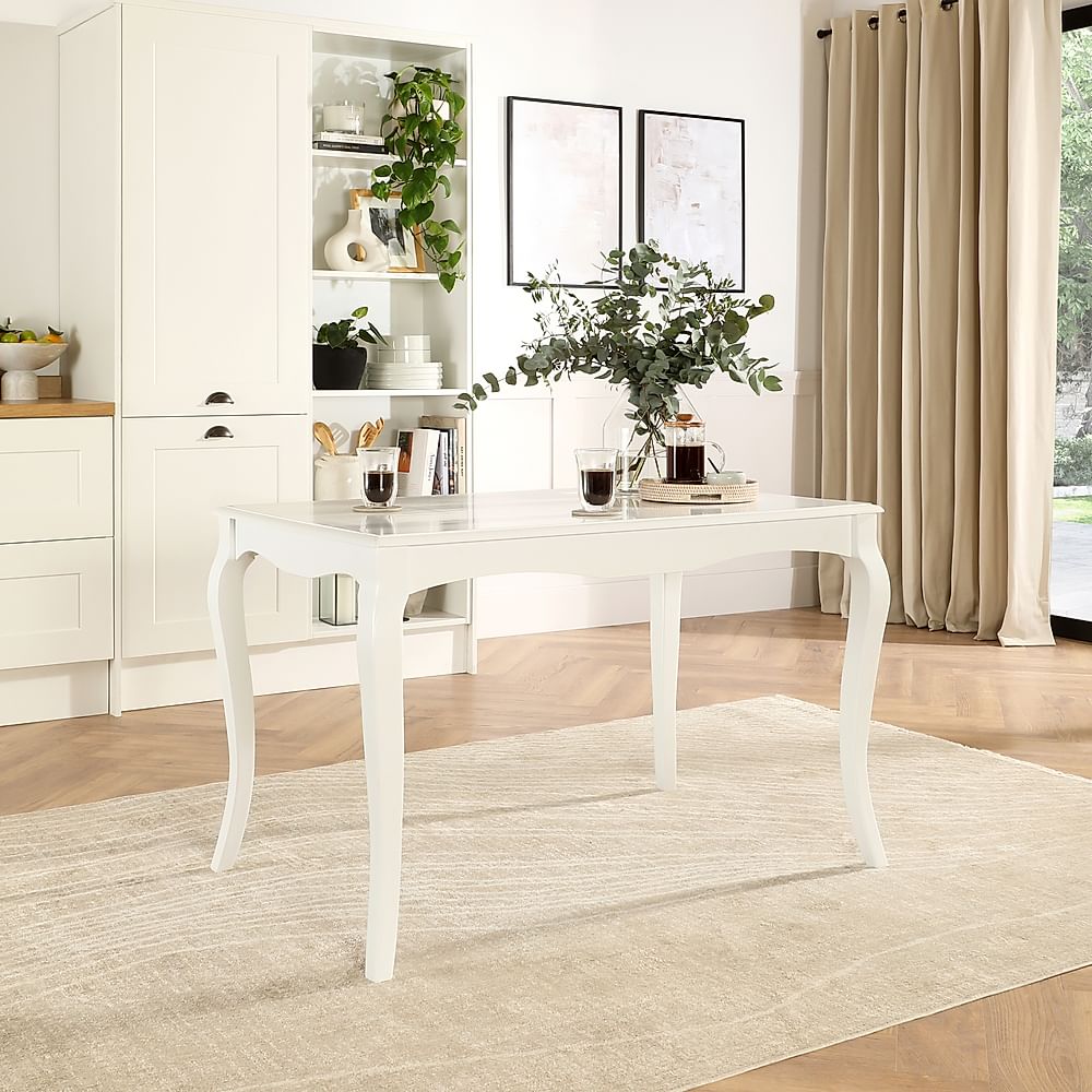 Clarendon Dining Table, 120cm, White Wood