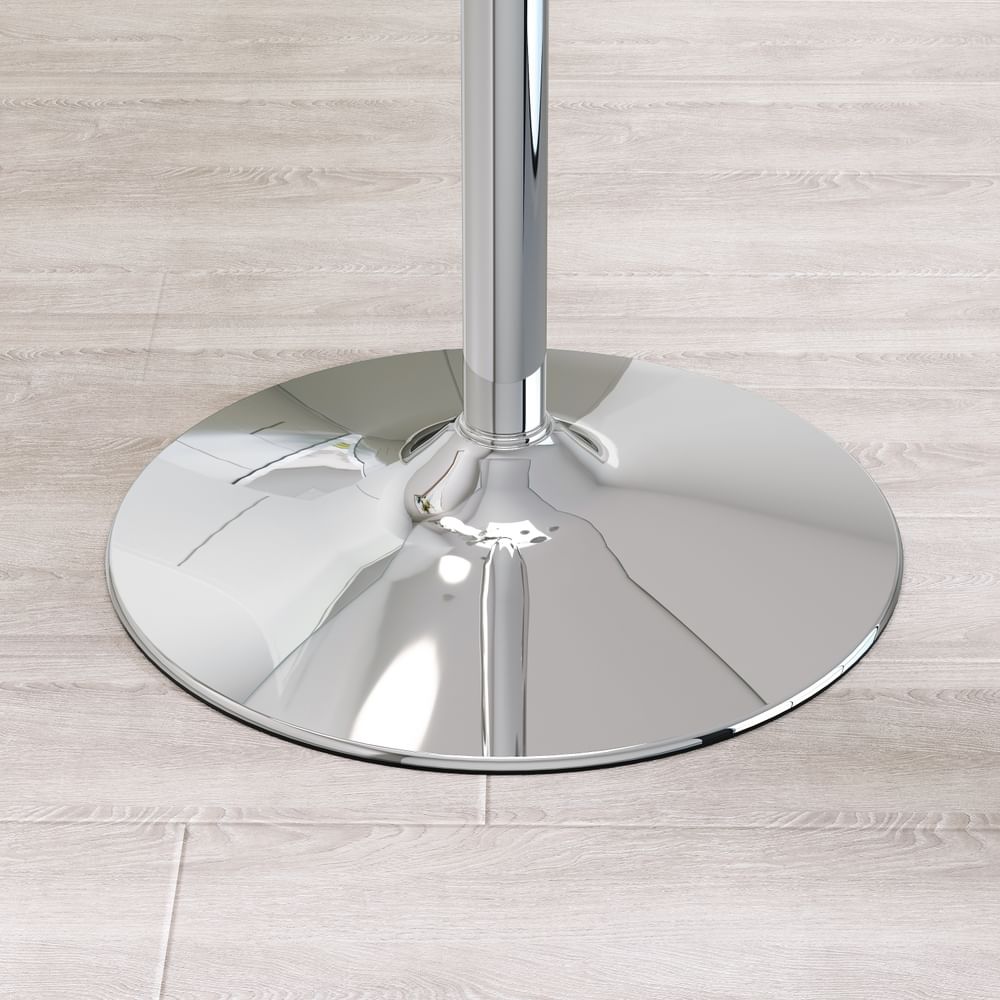 Orbit Round Dining Table 110cm Glass Chrome