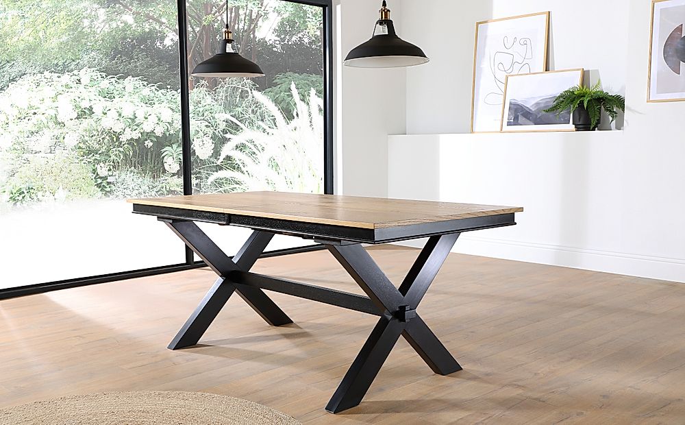 Black dining table extendable hotsell