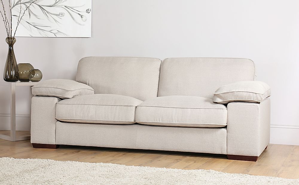 Cassie Linen Fabric 3 Seater Sofa | Furniture And Choice