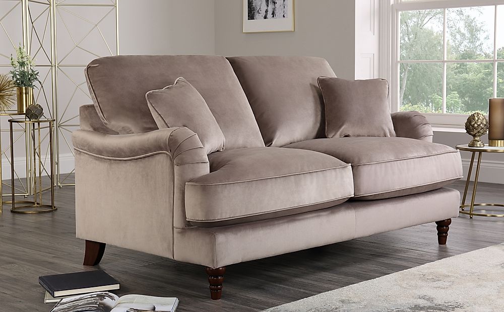 Charleston Mink Velvet 2  Seater  Sofa  Furniture Choice