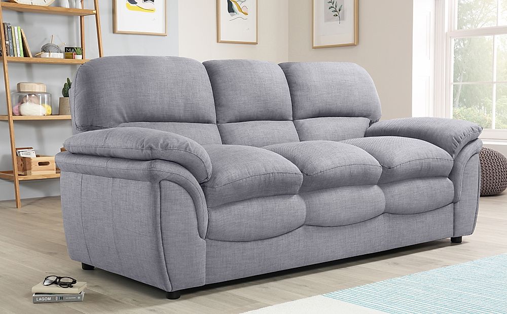 Rochester Grey Fabric 3 Seater Sofa Only £549.99 | Furniture And Choice