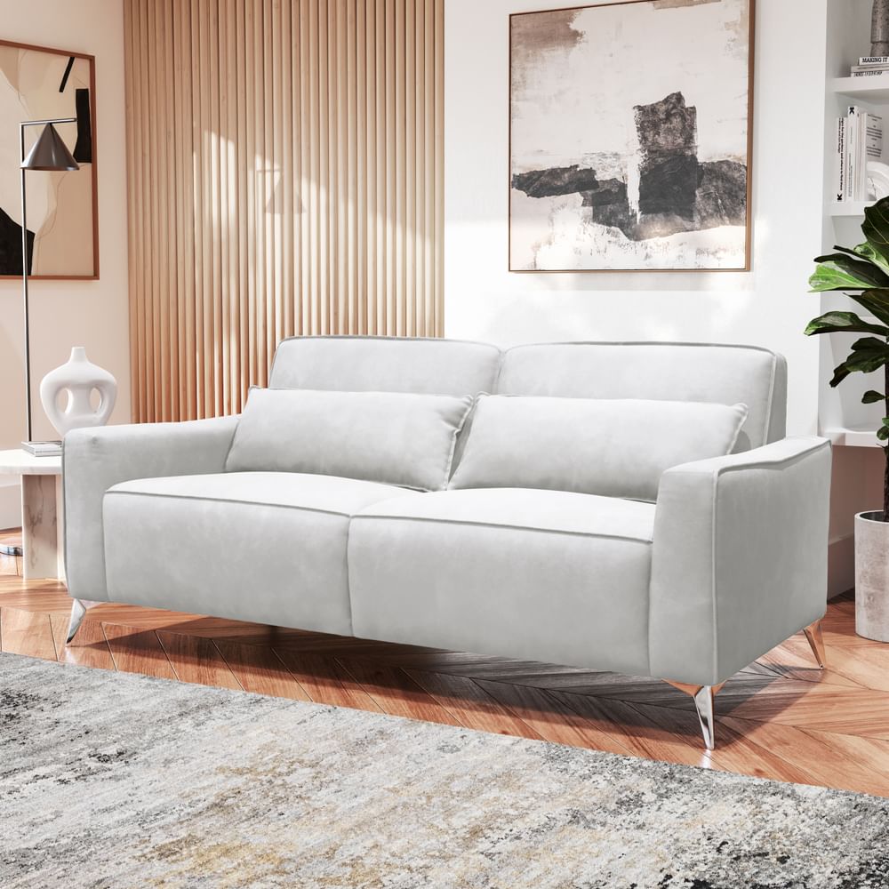 Michigan 3 Seater Sofa, Dove Grey Classic Plush Fabric