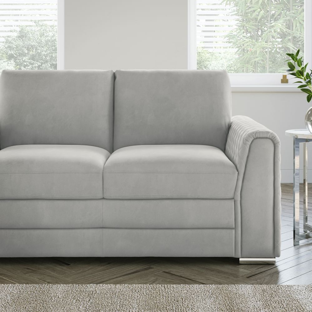 Dove gray leather sofa discount