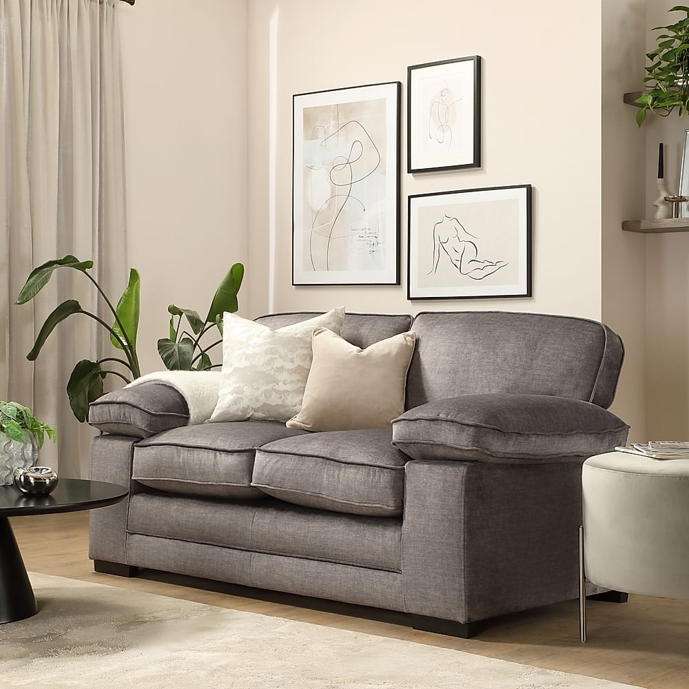 Chatham 2 Seater Sofa, Grey Aura Velvet