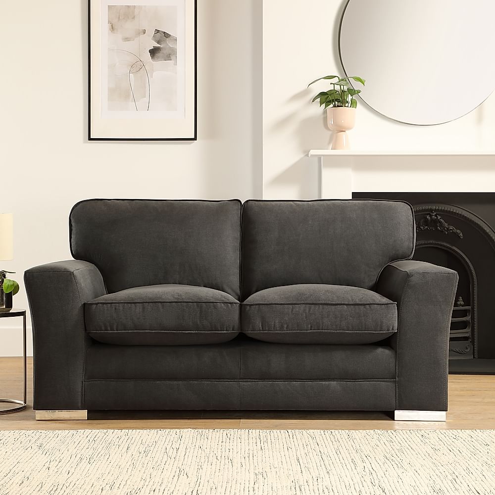 Vermont 2 Seater Sofa Slate Grey Classic Plush Fabric Only 549.99 Furniture Choice
