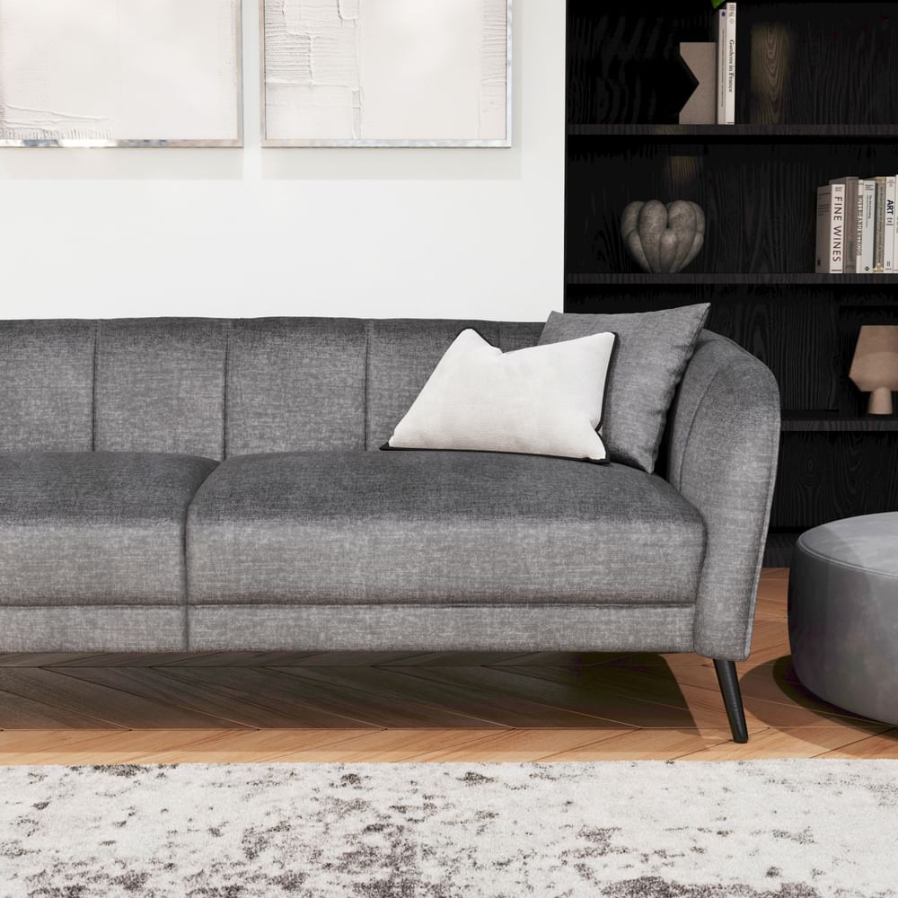 Loren 3 2 Seater Sofa Set Grey Aura Velvet Only 799.98