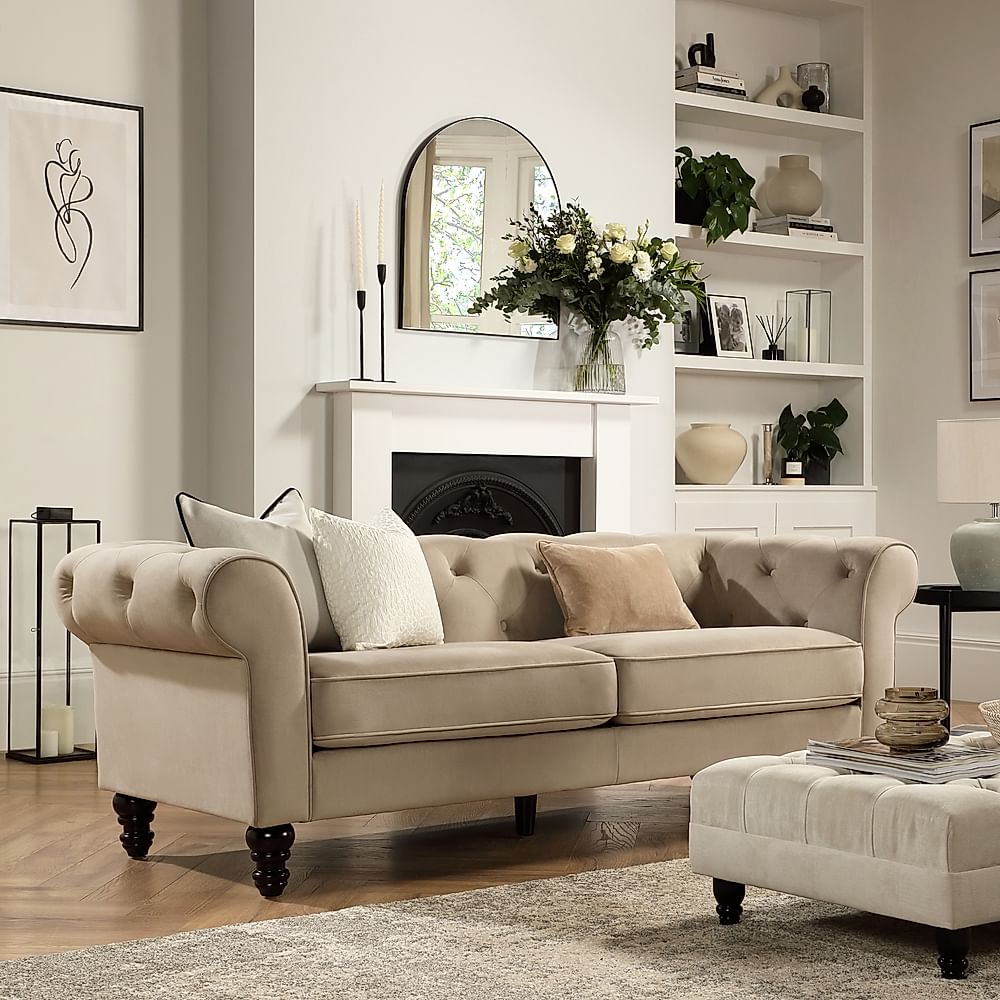 Chesterfield sofa shop oak furniture