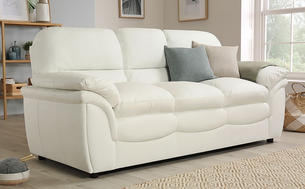 ivory leather sofa couch