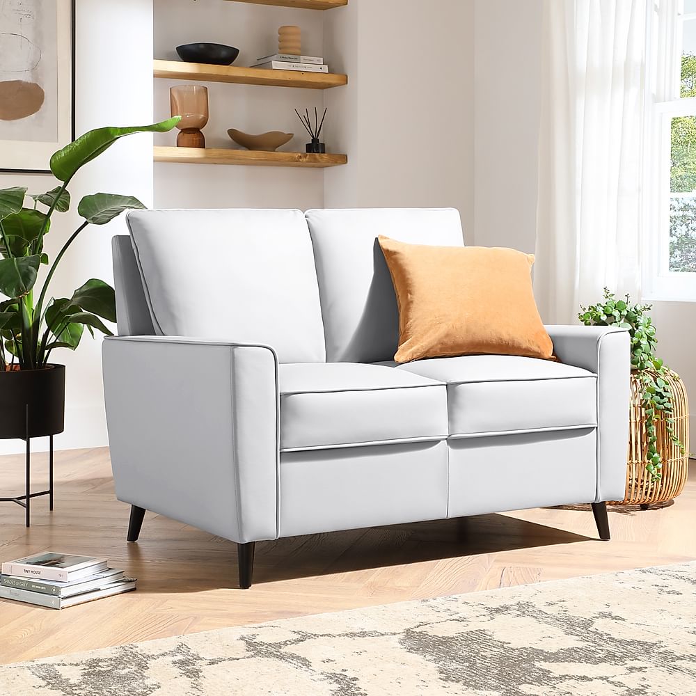 Malmo 2 Seater Sofa, Light Grey Premium Faux Leather
