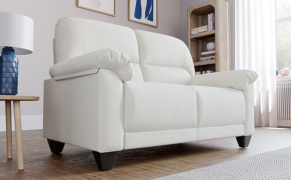 Kenton Small 2 Seater Sofa Ivory Premium Faux Leather