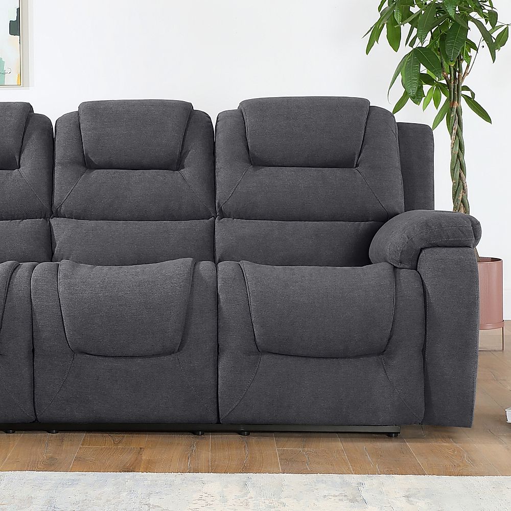Vancouver 3 2 Seater Recliner Sofa Set Slate Grey Classic Plush