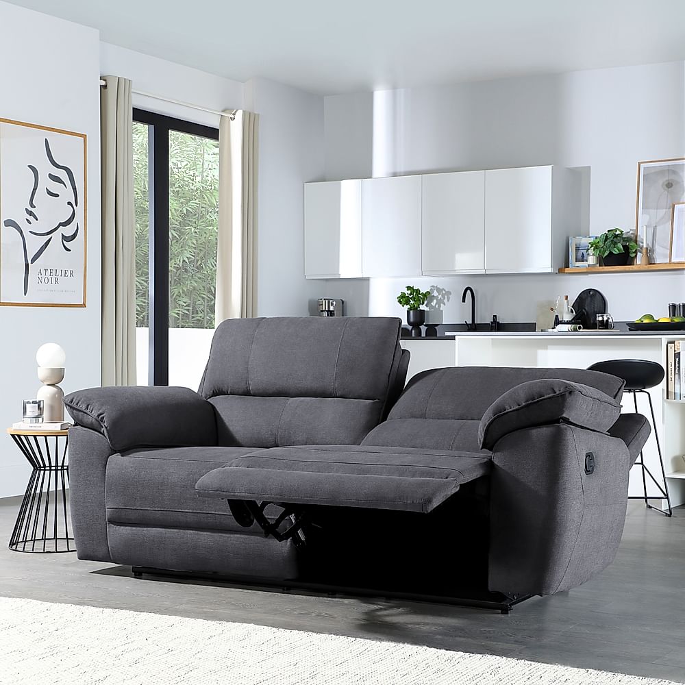 Slate gray leather sofa deals