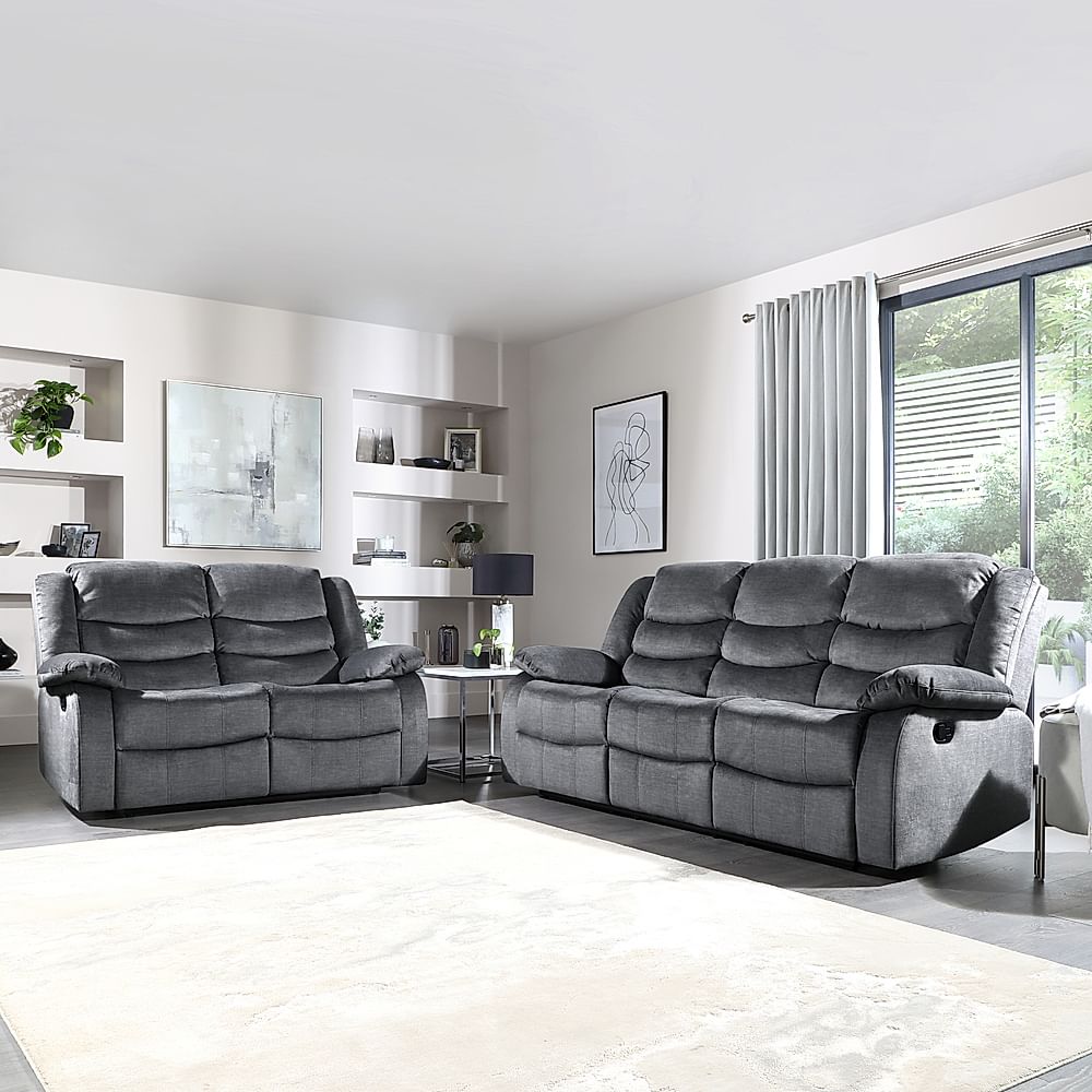 Gray loveseat online and sofa