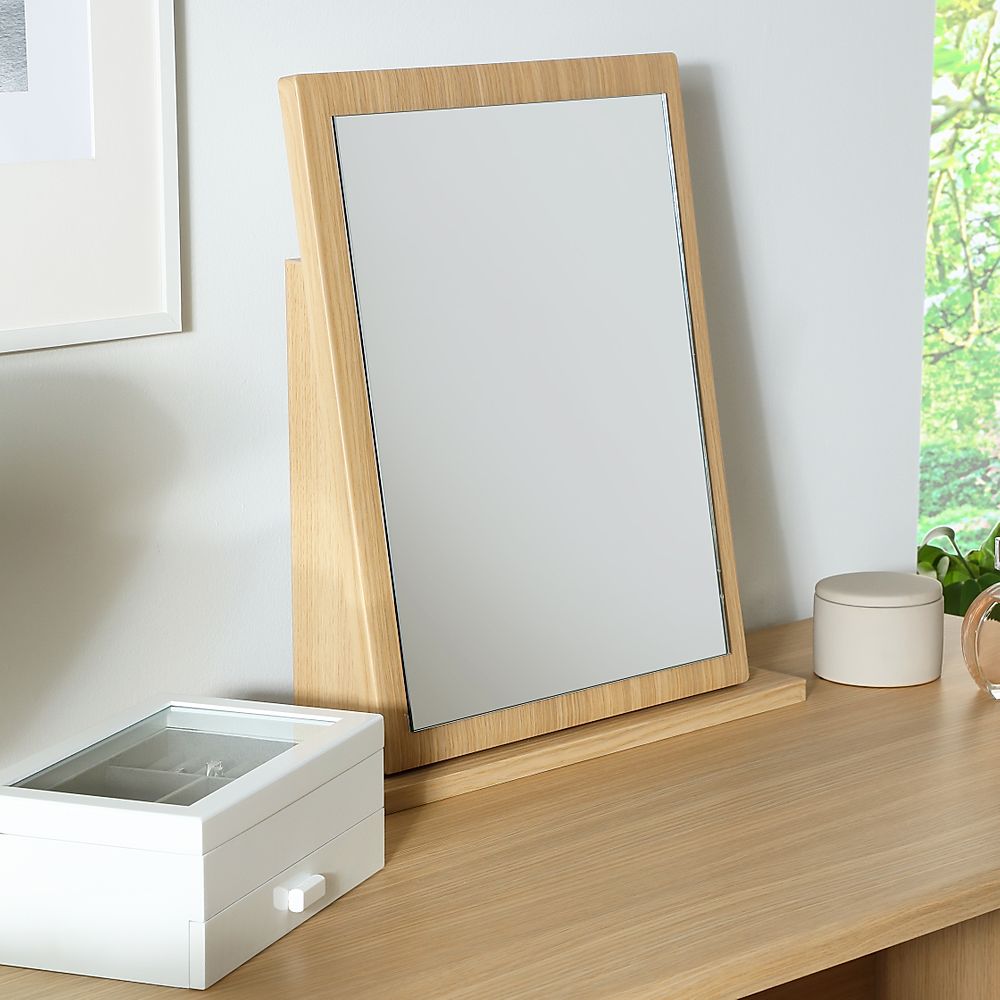 Knightsbridge Dressing Table Mirror, Small, Natural Oak Effect