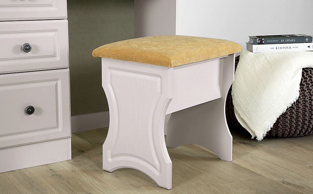 Pembroke Dressing Table Stool, Stone Grey Wood Effect