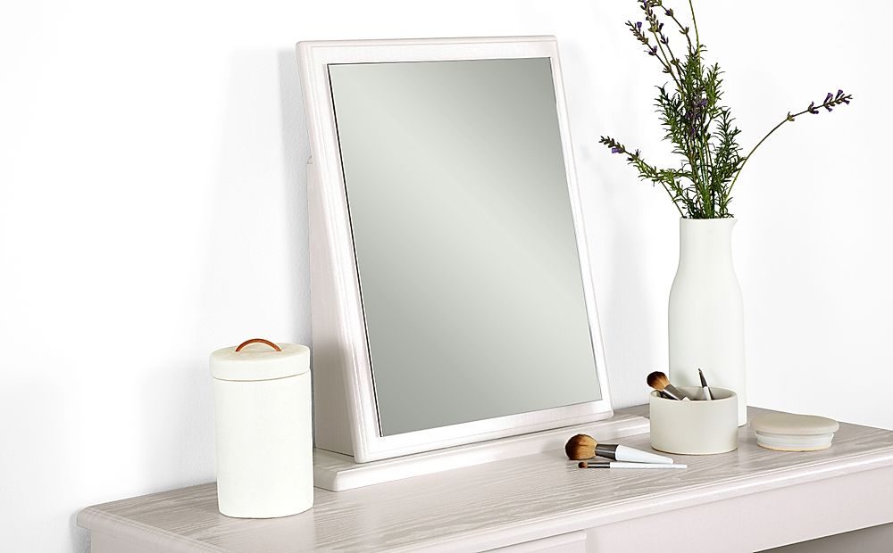 Pembroke Dressing Table Mirror, Small, Stone Grey Wood Effect
