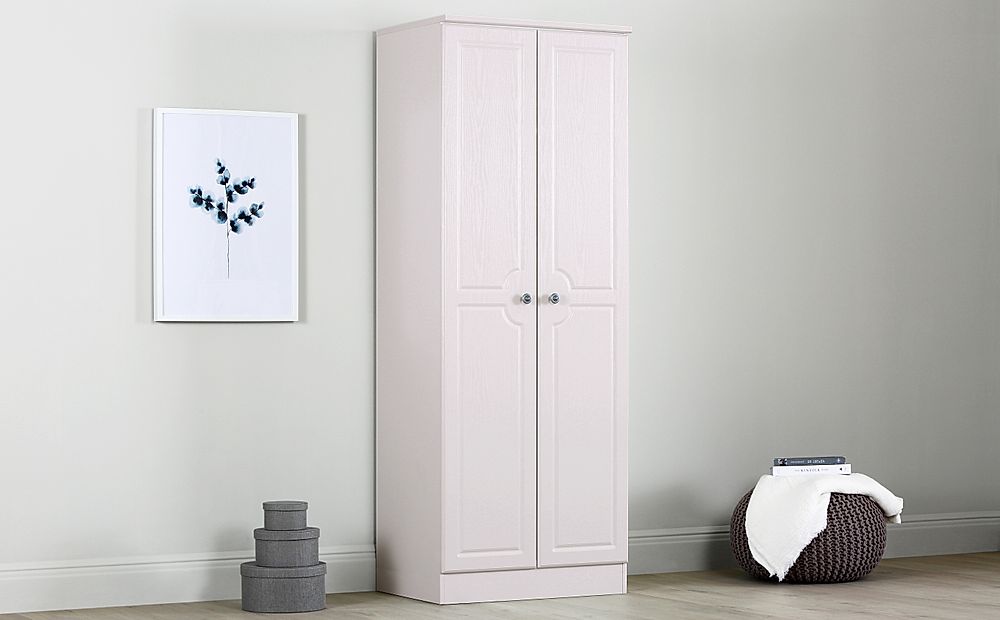 Pembroke Wardrobe, Tall, 2 Door, Stone Grey Wood Effect