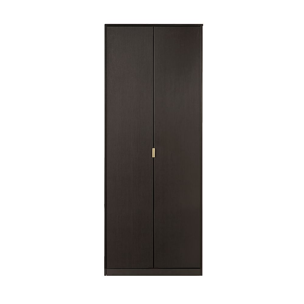 Loft Wardrobe, 2 Door, Black Wood Effect
