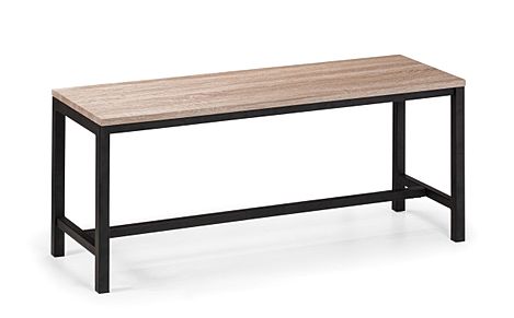 Newton Metal and Oak Industrial Dining Bench