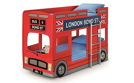 London Bus Red Bunk Bed Single