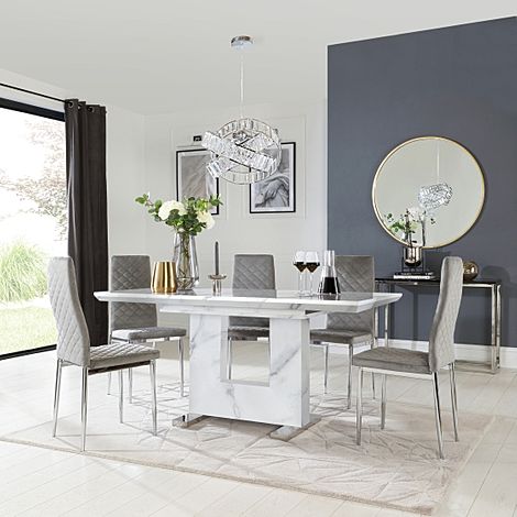 Florence White Round Dining Table 120cm