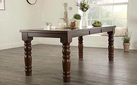 Hampshire Extending Dining Table, 150-200cm, Dark Solid Hardwood